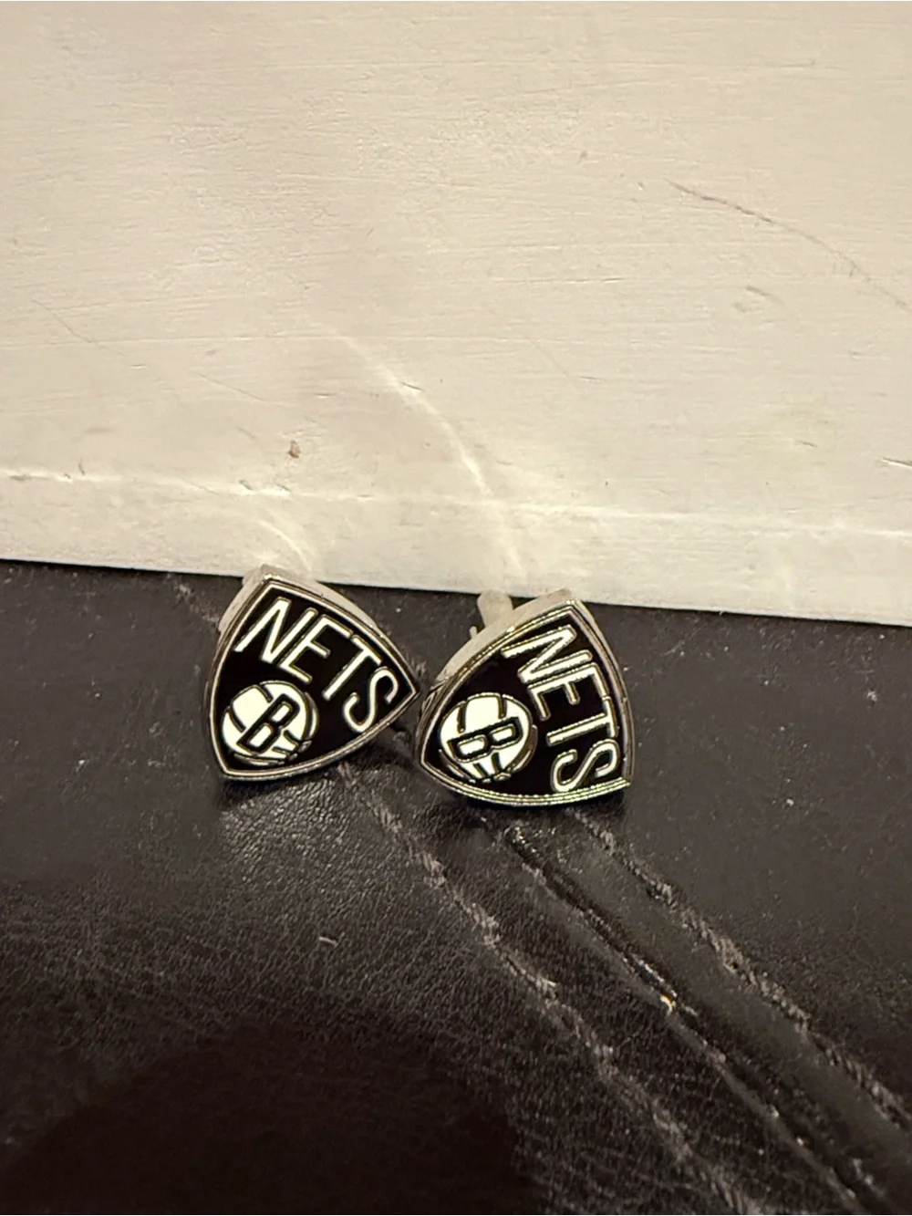 Brooklyn Nets Black Logo Cufflinks